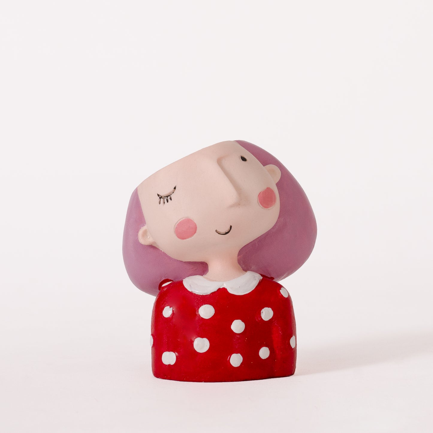Cute Red Girl Succulent Planter With Plants For Home Garden Office Desktop