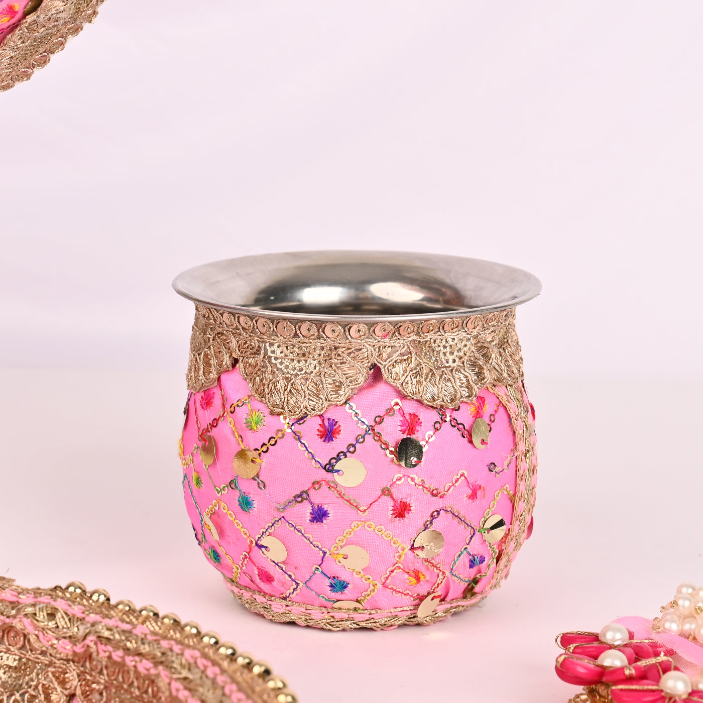 Karwa Chauth Thali Set - Pink