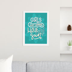Girls Just Wanna Have Gun Wall frame For Home, Living Room, Office Decor