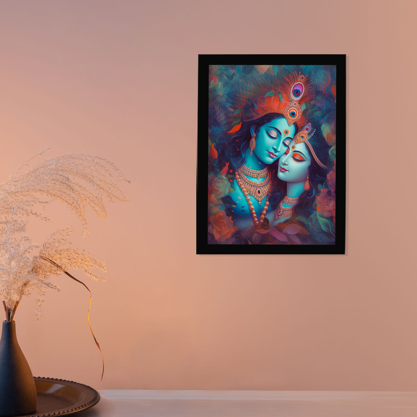 Vastu Shubharambh- Divine Radha Krishna Wall Frame for Love, Harmony , Prosperity and Vastu Remedy