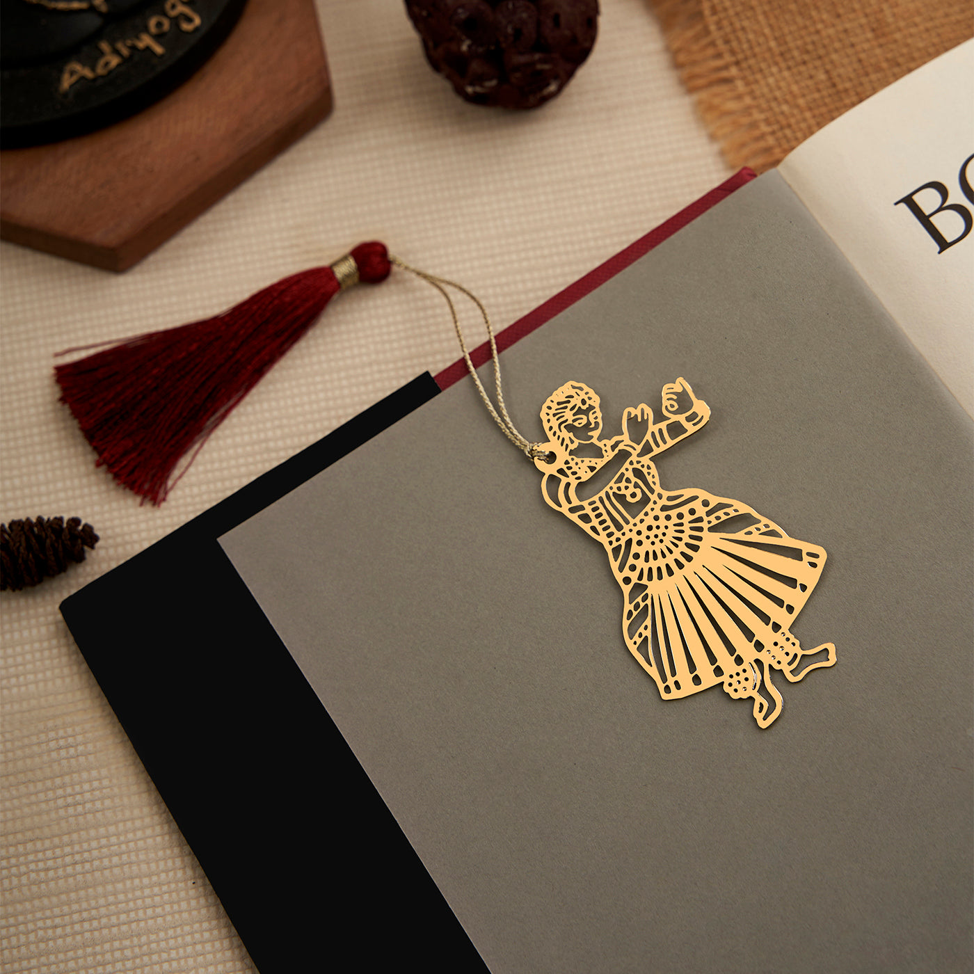 Brass Classical Dancer Design Bookmark
