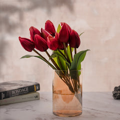 DIANA Cylindrical Decorative Transparent Glass Flower Vase For Home Decor