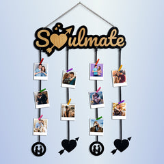 Soulmate photo frame | photo frame for couples | multiple pockets | gifts for bf/gf | durable | easy to hang | wall decor
