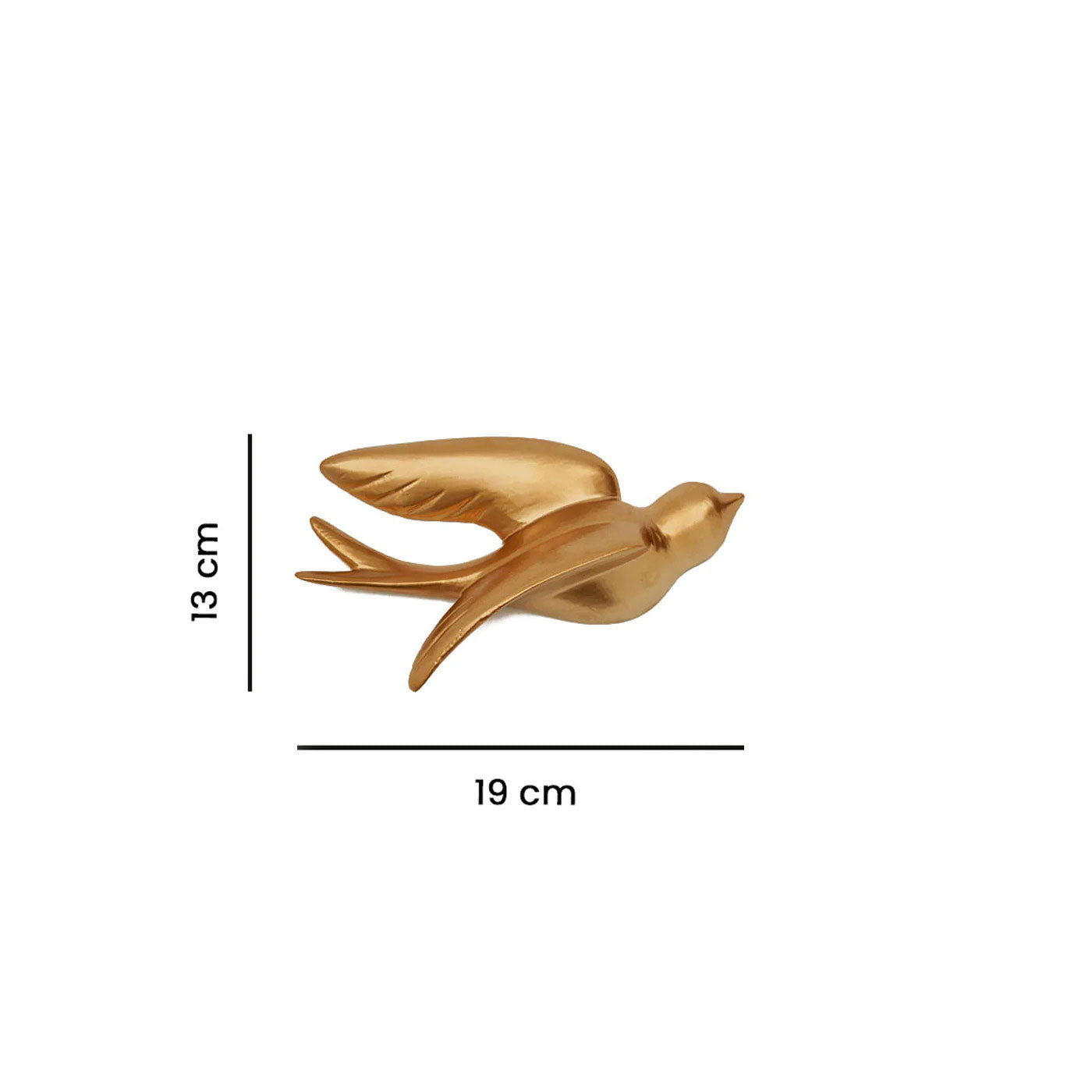 Modern Aluminium Bird Wall Hanging - Set of 3