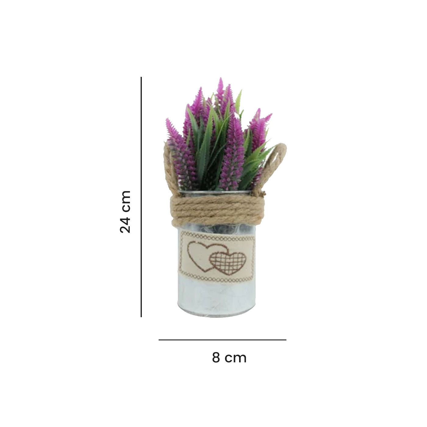 Metal Planter Pot With Flowers for Indoor, Living Room, Home Decorative
