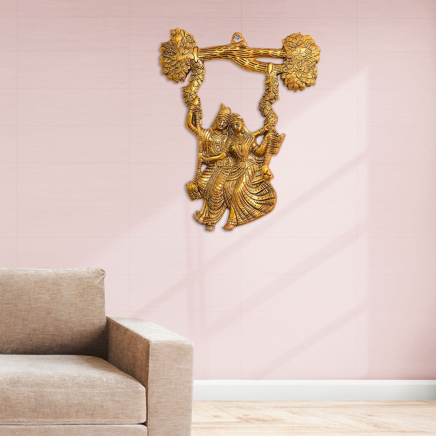 Metal Wall Hanging Radha Krishna Jhula Swings – DecorTwist