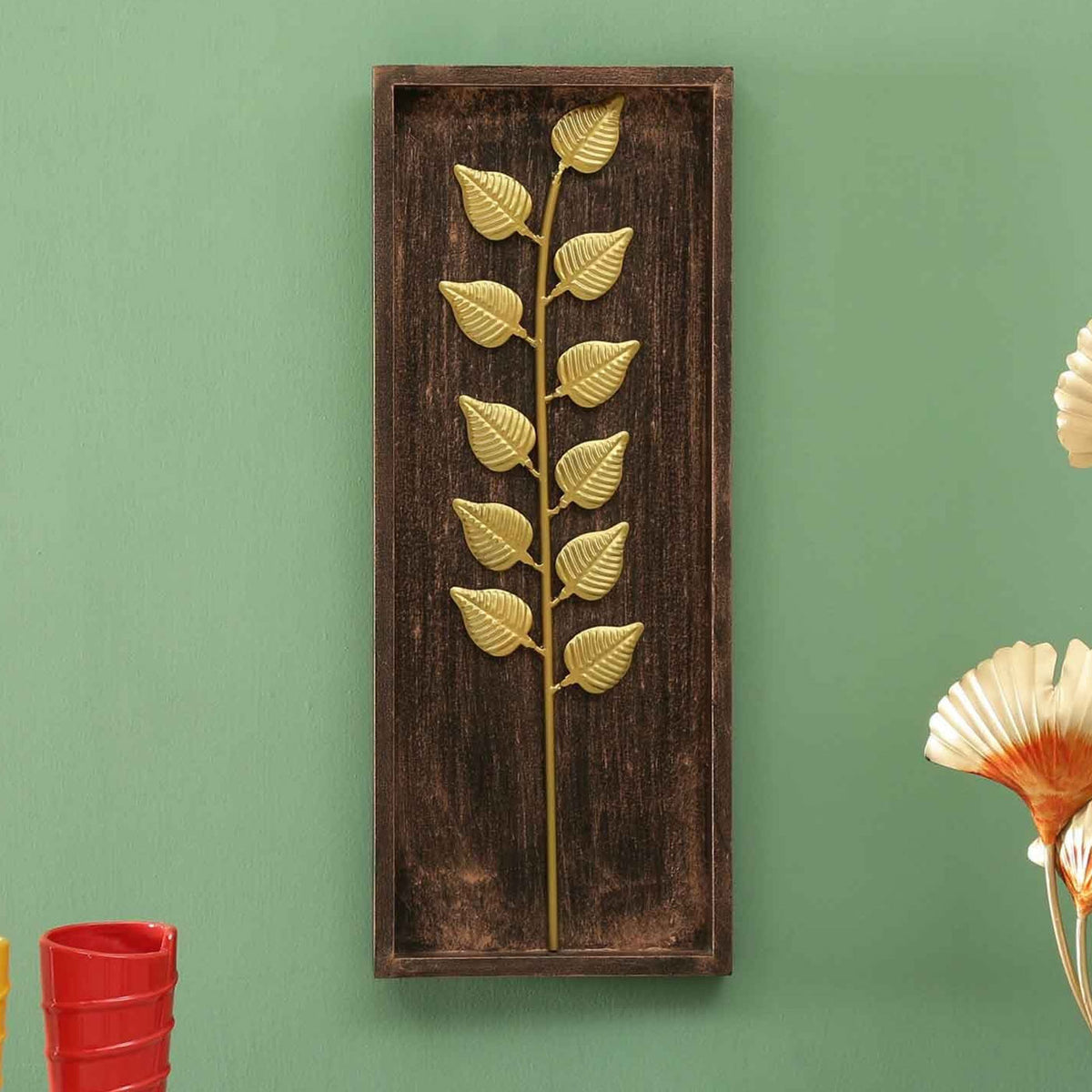 Wooden Pipal Leaf Wall Décor