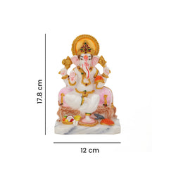 Lord Ganesha | Ganpati | Vinayak Idol In Marble Dust Handpainted
