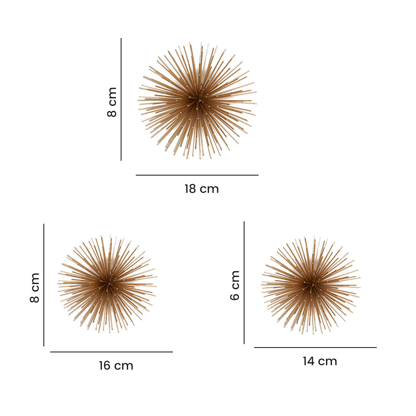 SUNBURST Wall Decor - Gold