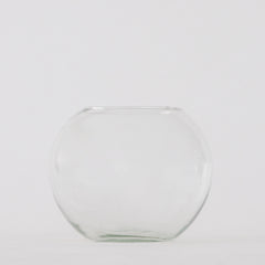 Florence  Round Decorative Transparent Glass Vase For Home Office Decor
