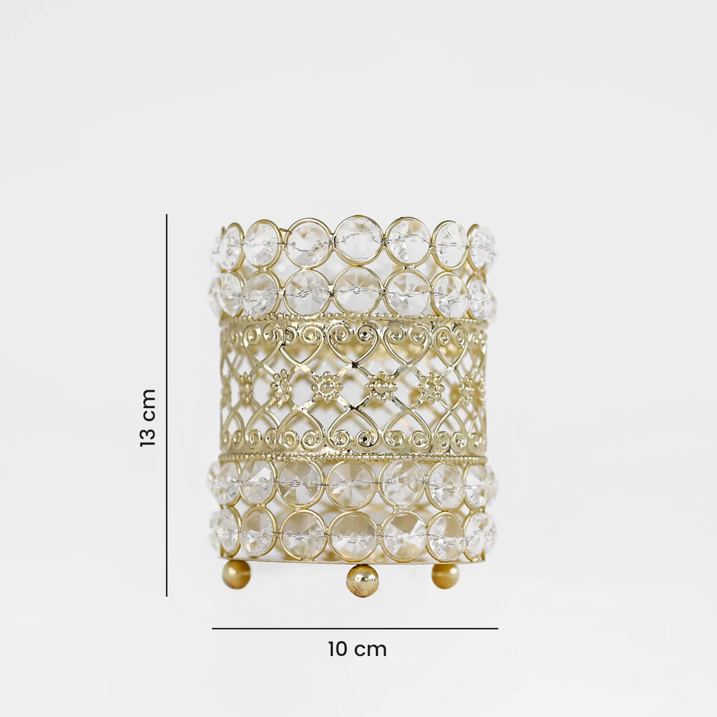 Crystal Band Tea-Light Holder