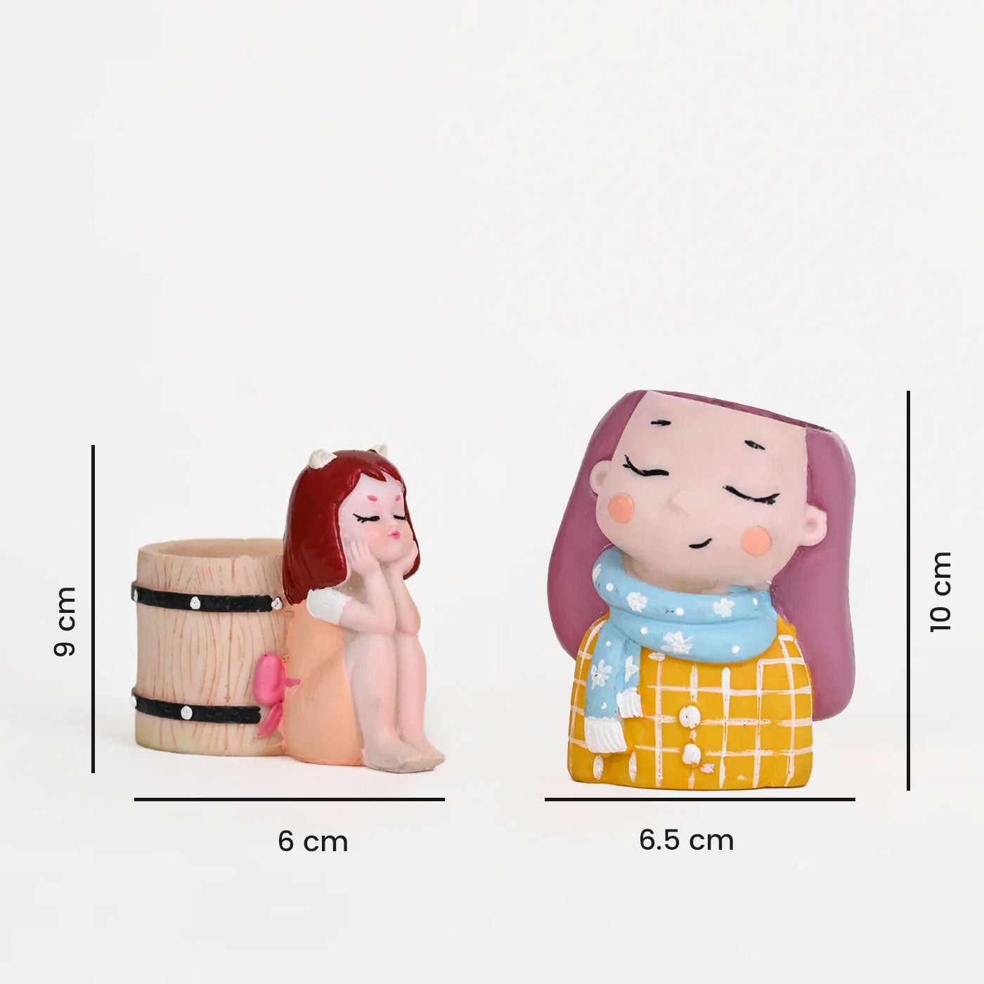 Cute Girl Yellow and Pink Succulent Planter For Home Garden Office Desktop