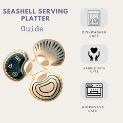 Seashell serving platter-Set of 3