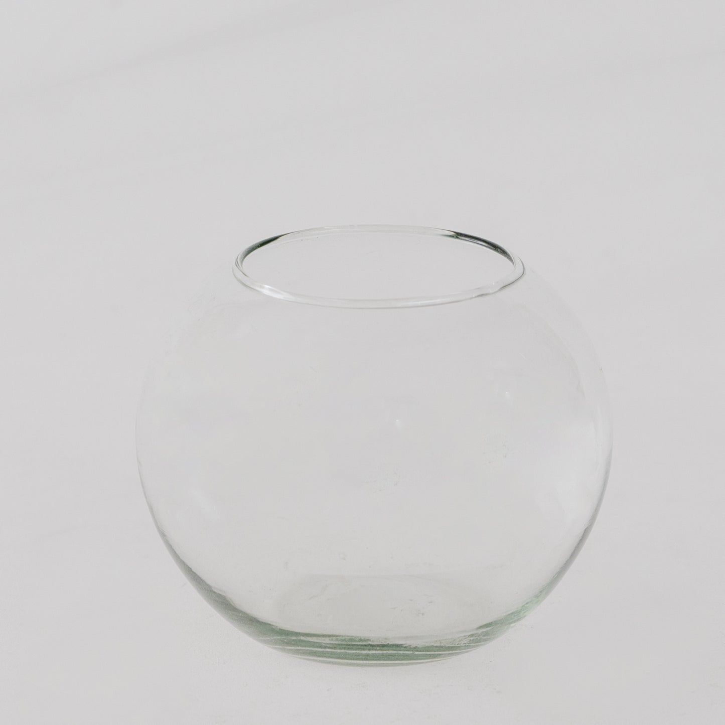 Florence Round Decorative Transparent Glass Vase For Home Office Decor