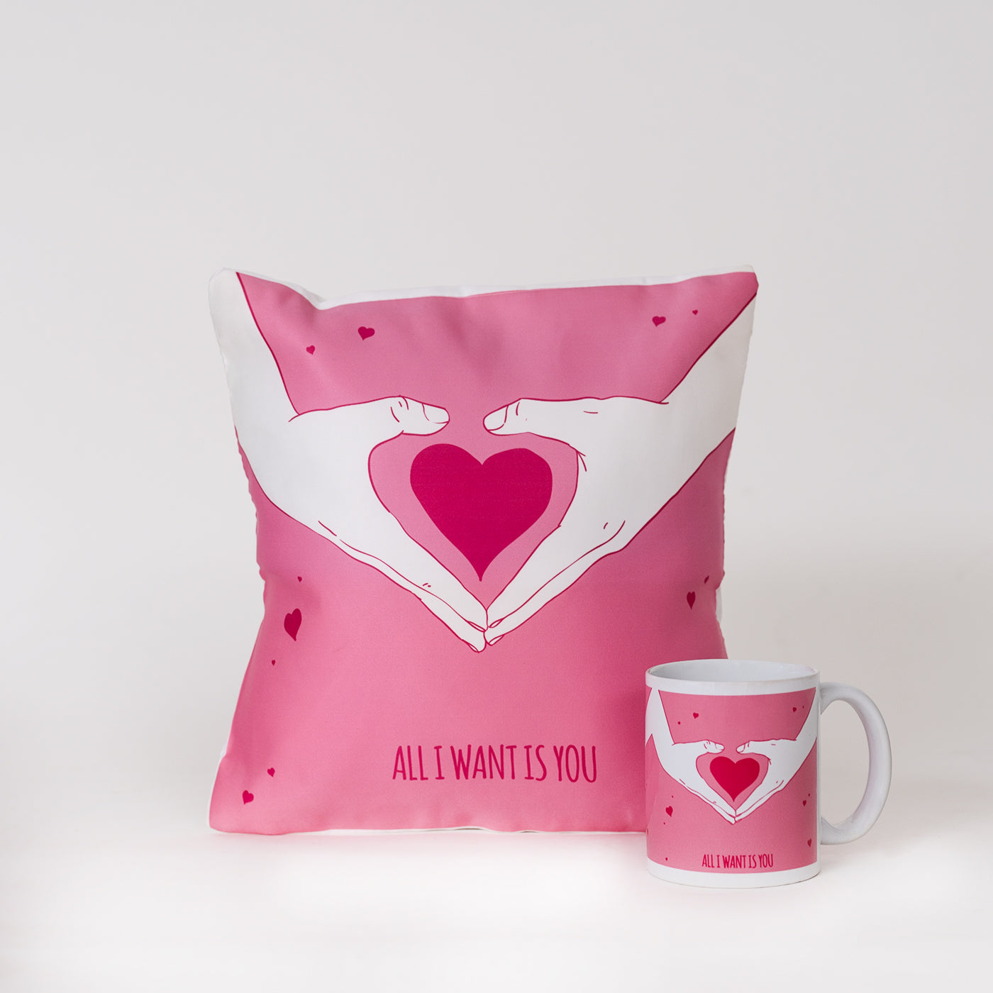 Set of 2 Printed Cushion And Mug Special Unique Birthday, Wedding, Anniversary Gifts