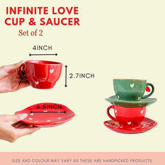 Infinite Love Cup & Saucer – Set of 2