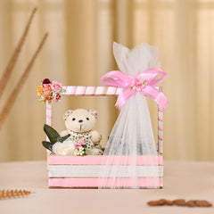Wooden Basket for Gift Hamper Fancy Handmade Basket ideal for Wedding Gifting,Birthday Gift Thanks(GH-006)