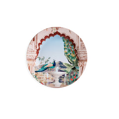 Timeless Tales Peacock Ceramic wall plates decor hanging / tabletop