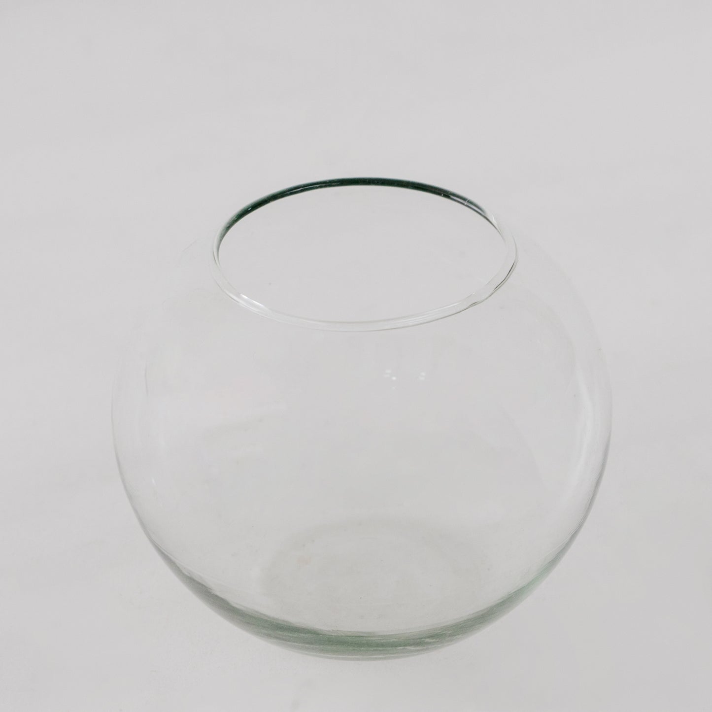 Florence Round Decorative Transparent Glass Vase For Home Office Decor