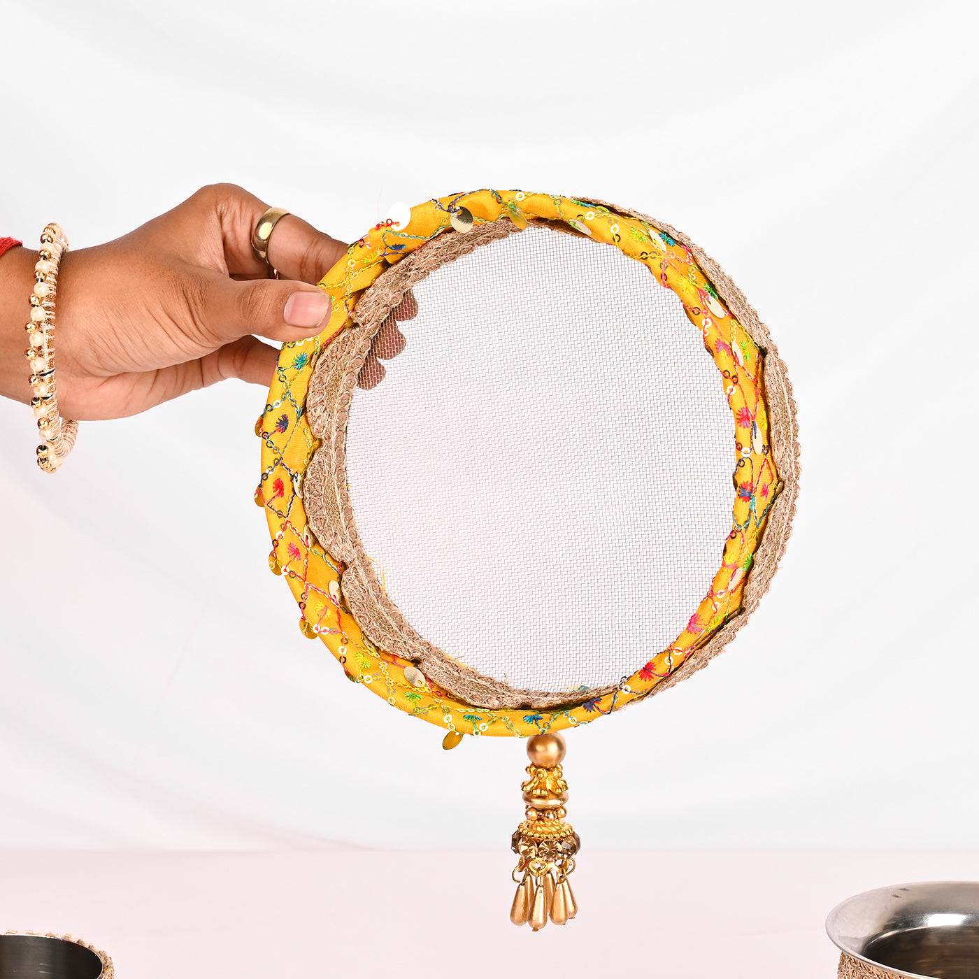 Karwa Chauth Thali Set - Yellow