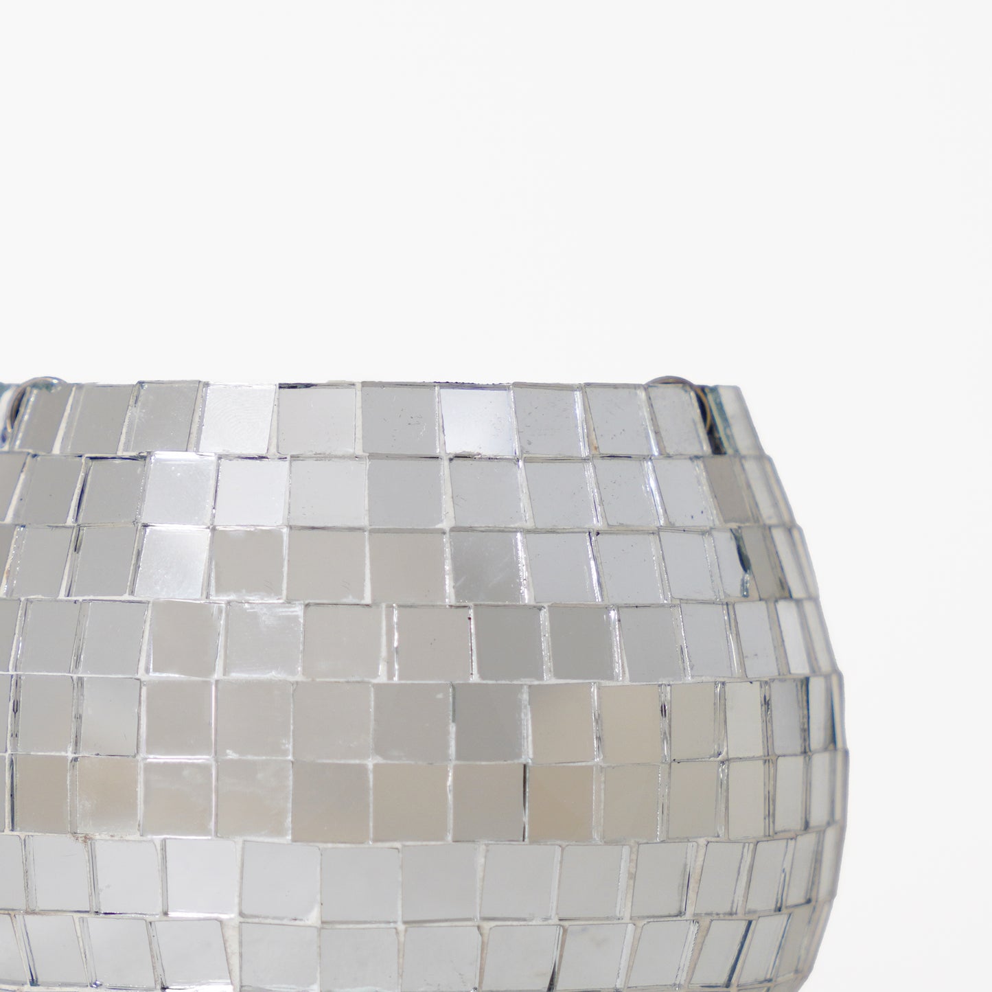 DISCO Round Metal Hanging Planter with Chain for Home & Office Decor