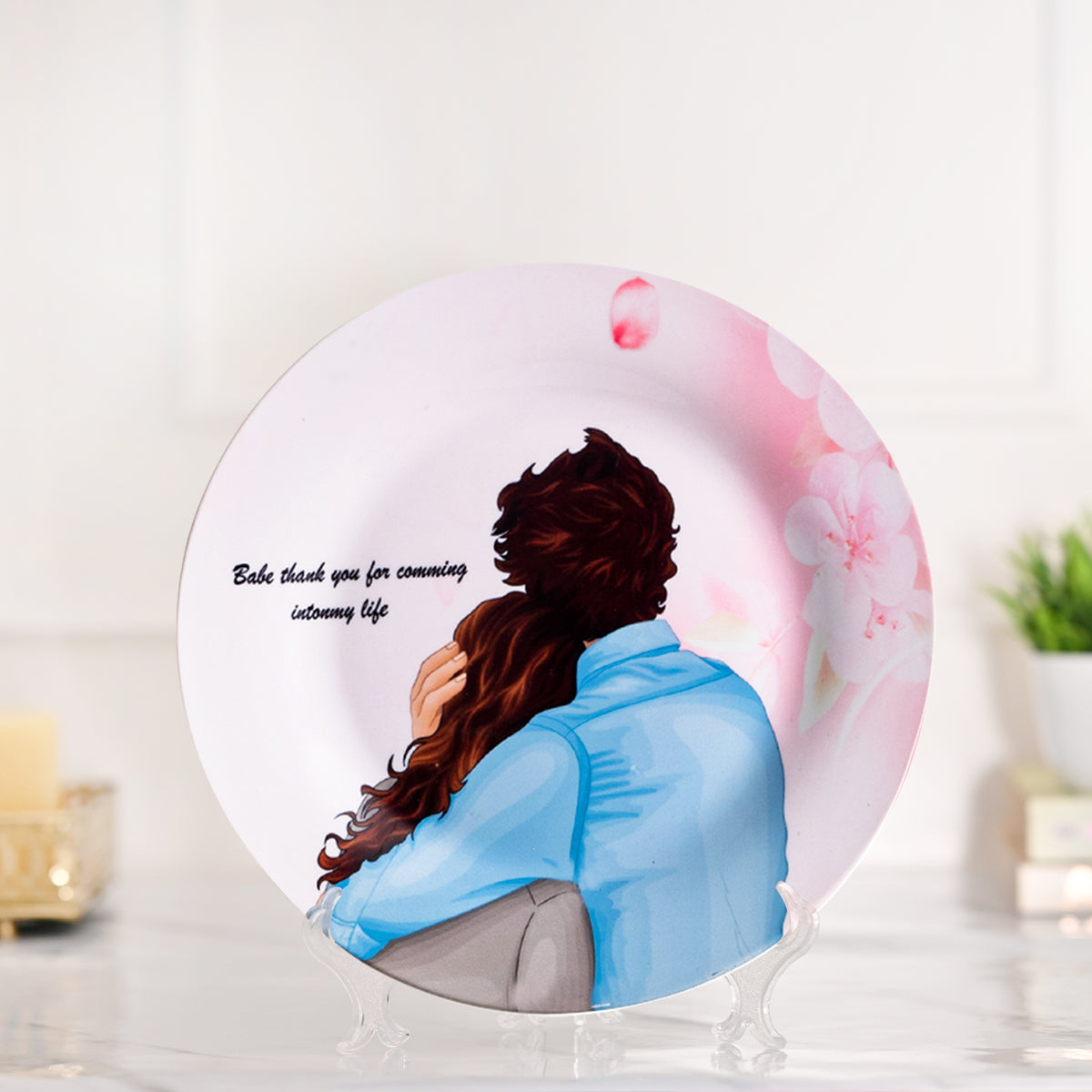 Always by your side Ceramic wall plates decor hanging / tabletop