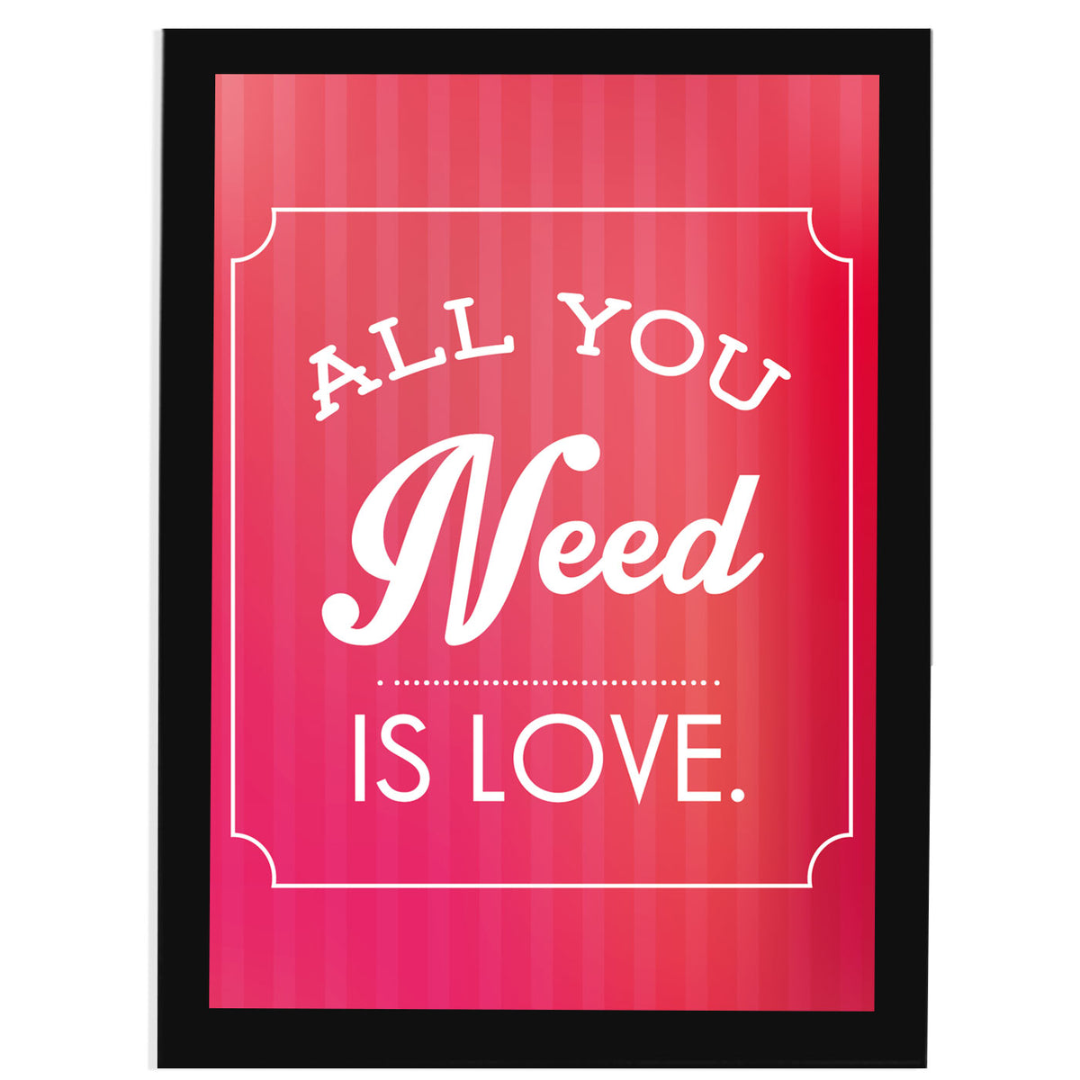 All You Need Is Love Wall Frame For Home, Living Room, Office Decor
