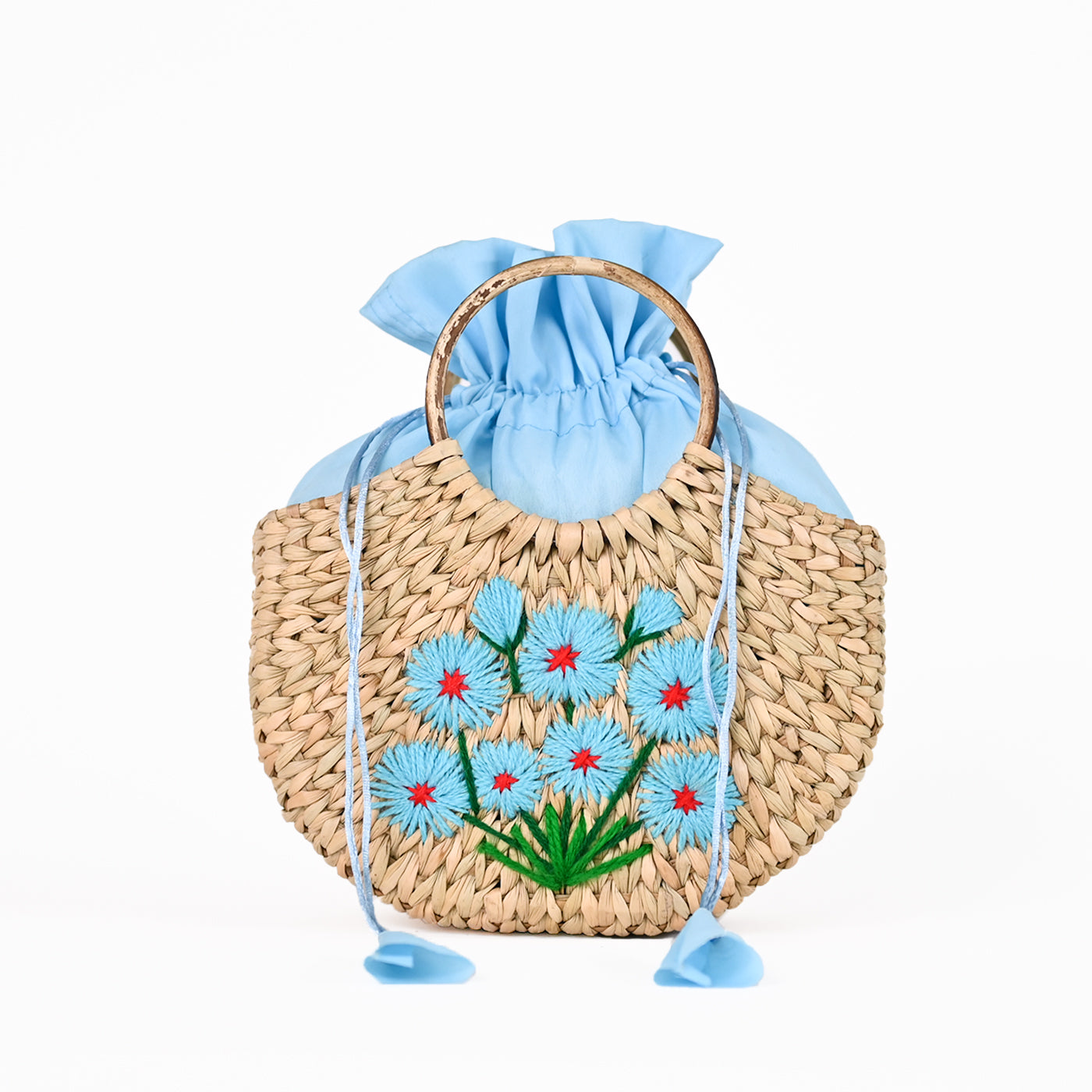 Embroidered Hand Bag |Cane Handbag for women