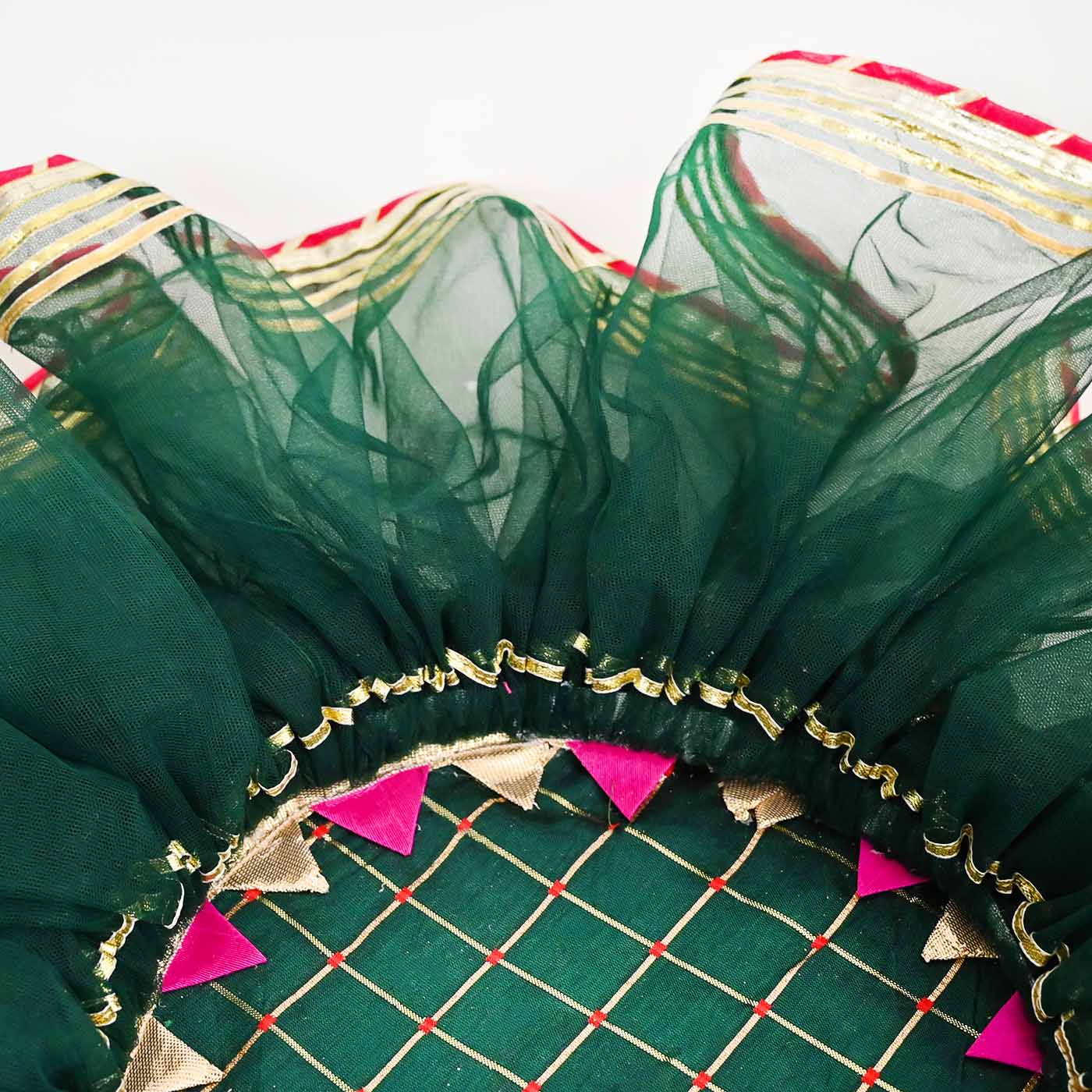 Mehndi Frill Platter_Dark Green