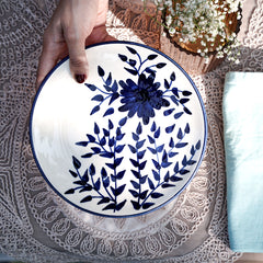 Blue Pottery quater plate set