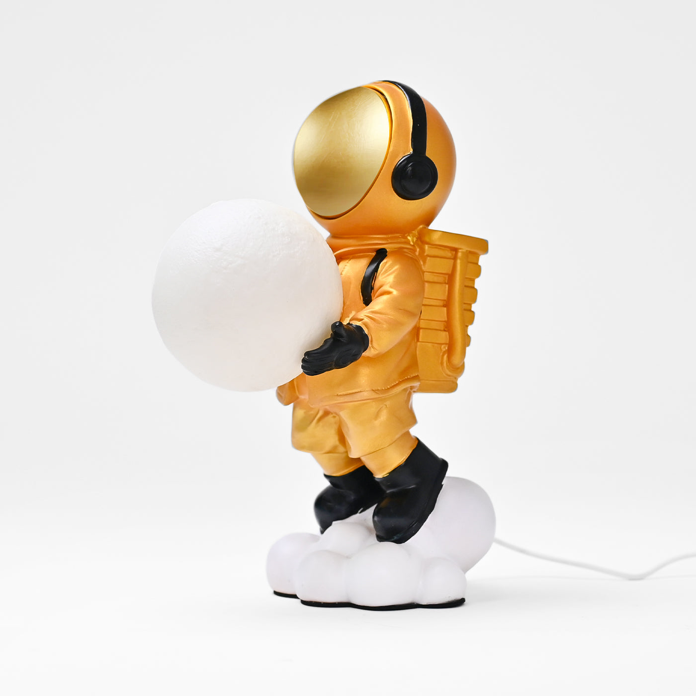 Figurine Astronaut Table Lamp | Durable | Showpiece - Gold