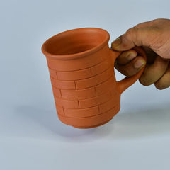 Premium Unglazed Terracotta imprinted Drink Mugs