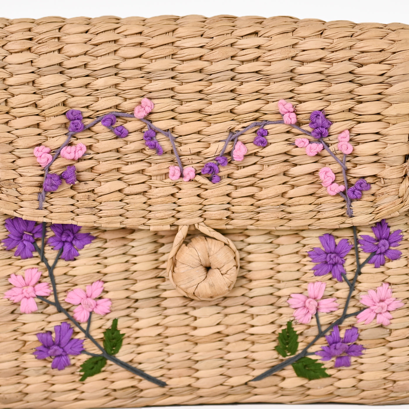 Embroidered Shoulder Bag |Cane Handbag for women