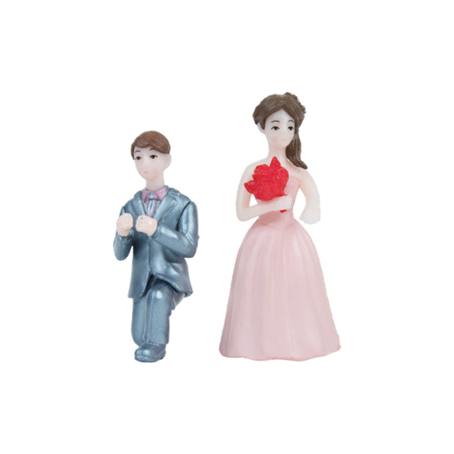 Groom and Bride Doll Wedding Party Cake Topper
