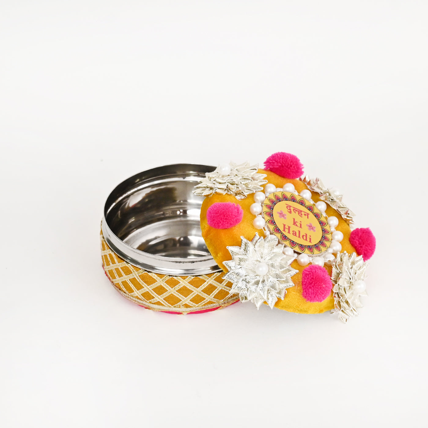 Floral Haldi Platter- Orange