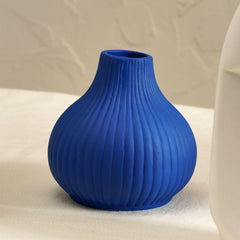 Morocco Farmhouse Vase White and Blue Set of 5