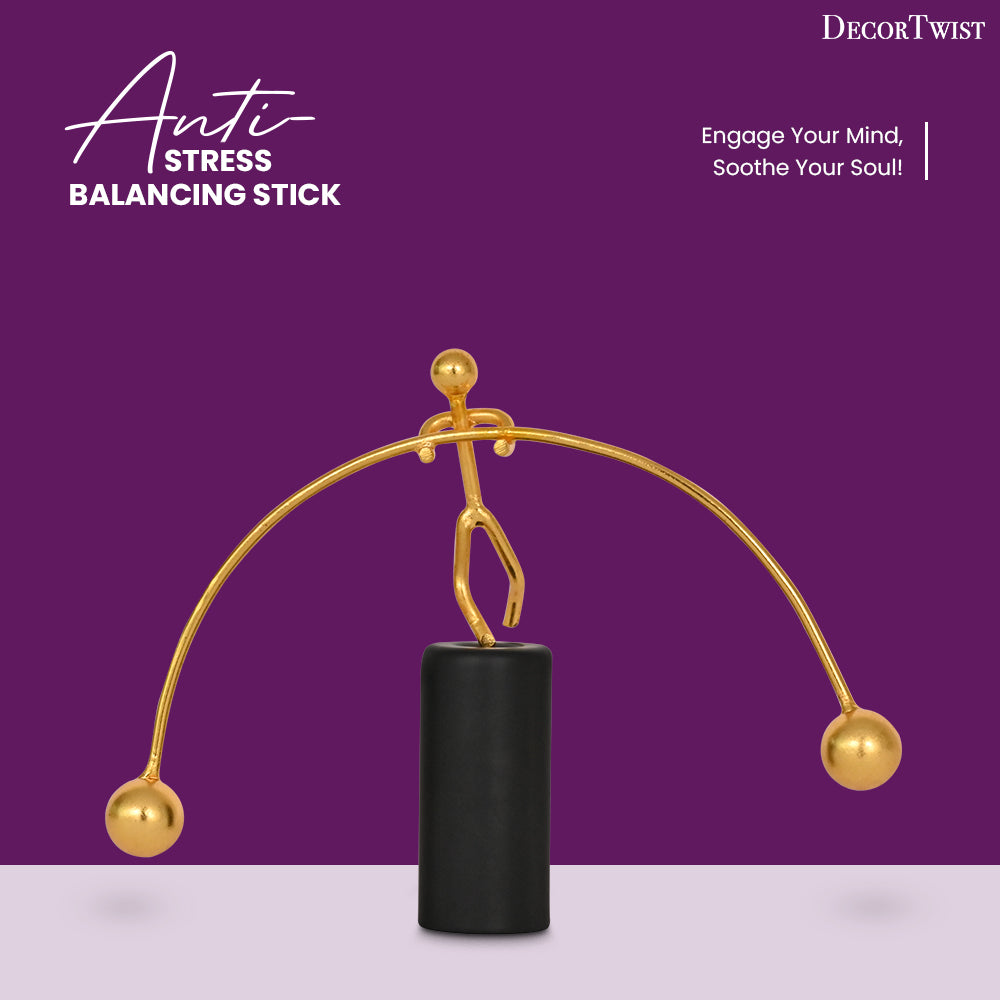 Newton's Anti-Stress Balancing Man Weightlifter Stick for Home & Office Table Decor