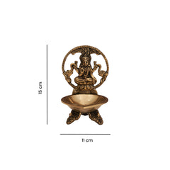 Brass Decorative Goddess Laxmi Diya With Stand