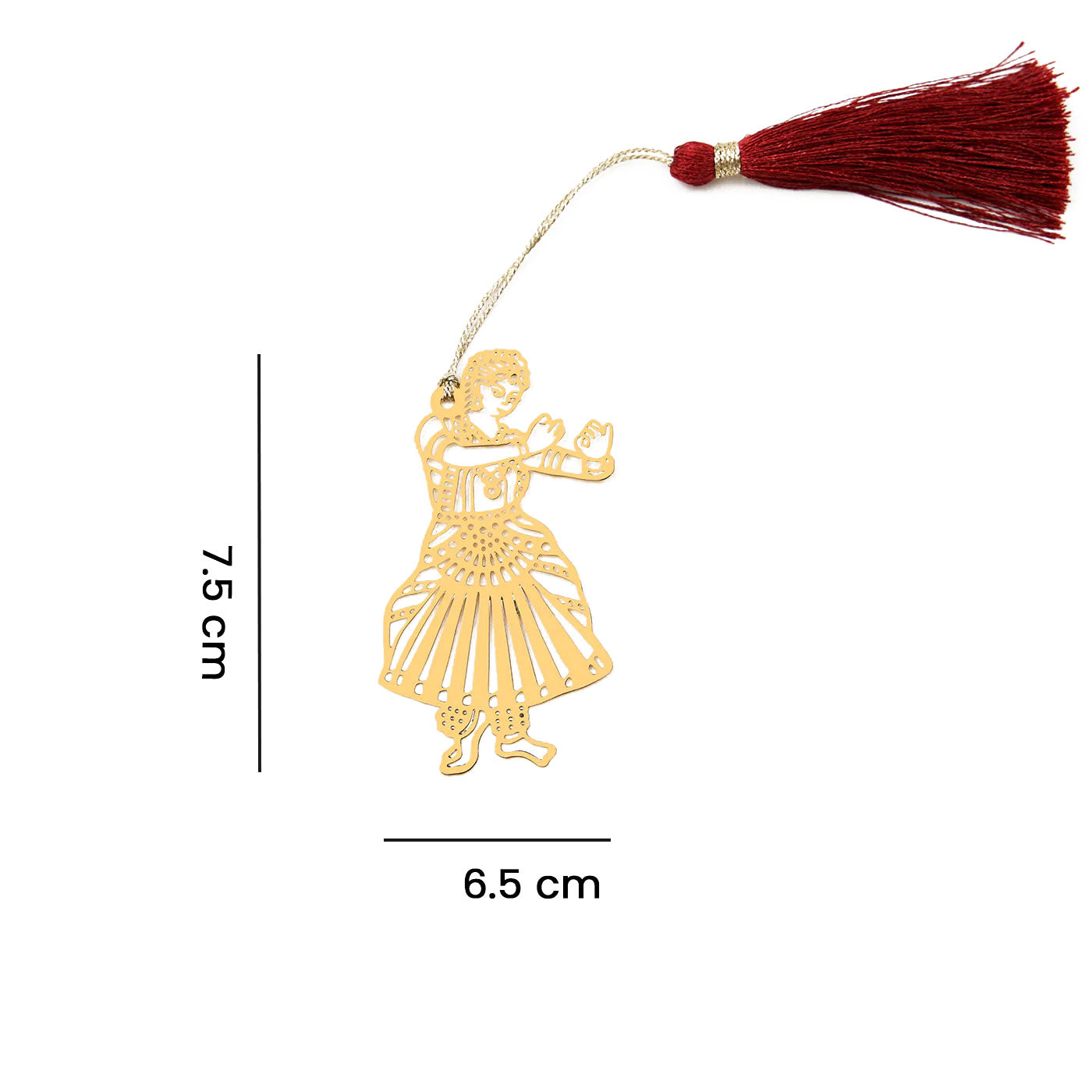 Brass Classical Dancer Design Bookmark