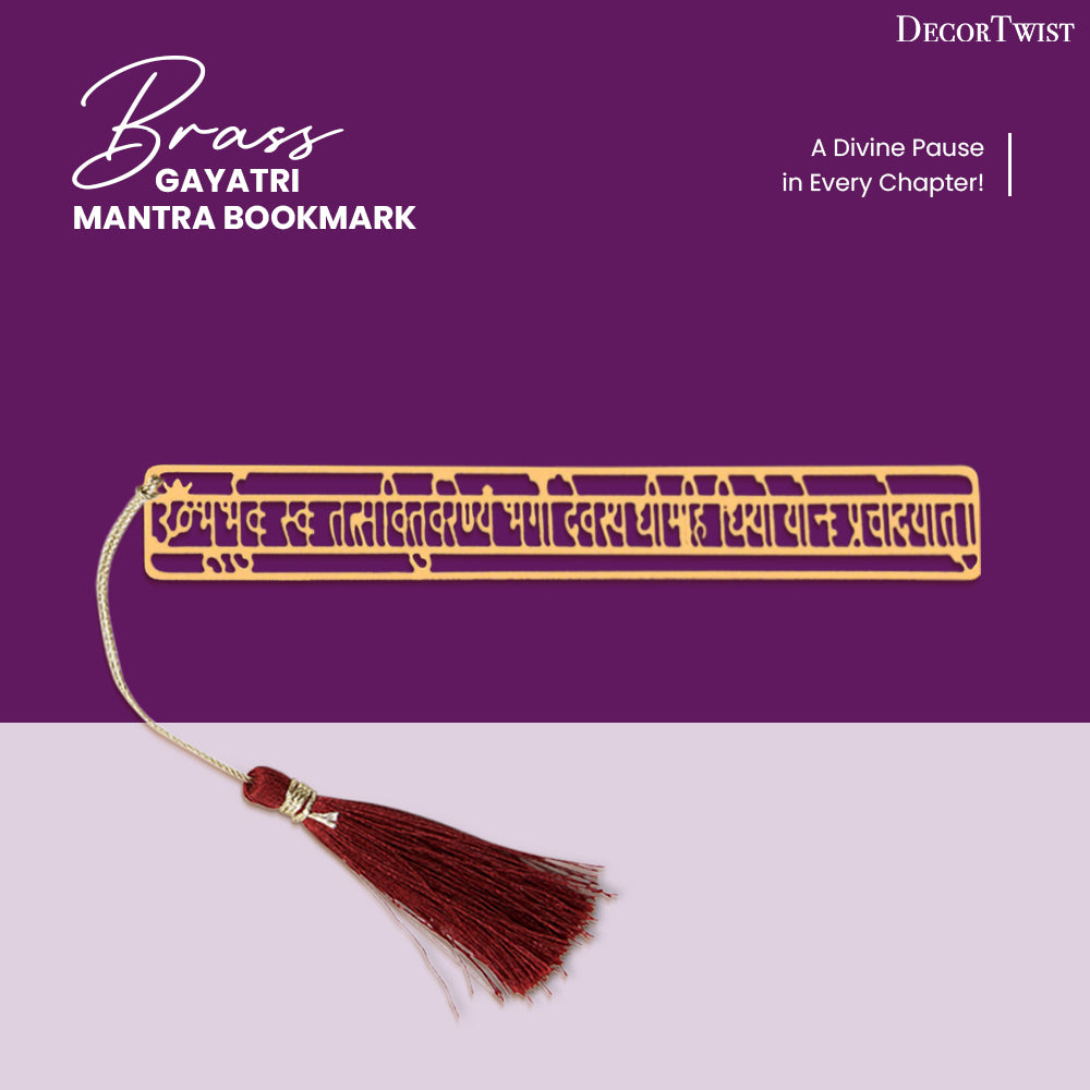 Brass Gayatri Mantra Bookmark