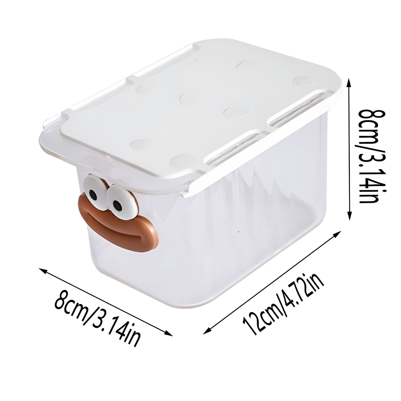 Cute Wall-Mounted Storage Box Transparent Dust-Proof PP Plastic with Lids for Bathroom & Kitchen