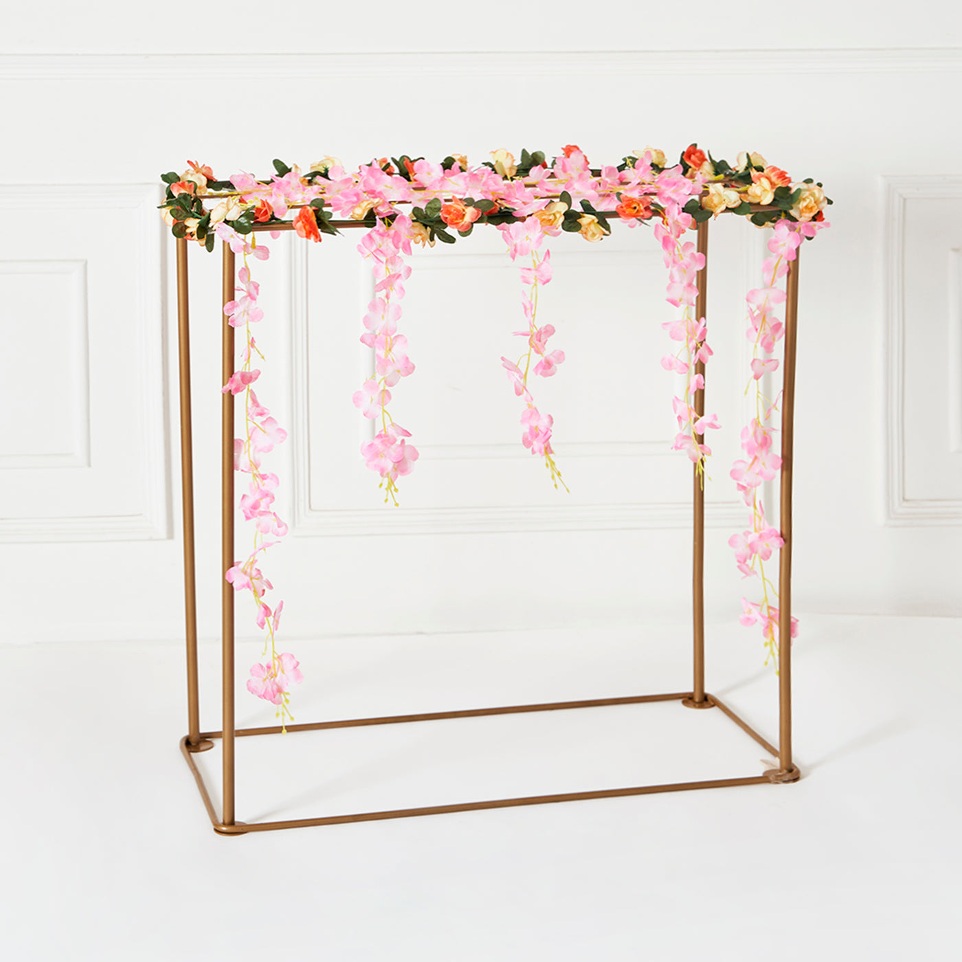 Square Mandap Backdrop Stand for Decoration Christmas, Ganpati Sthapna , Laxmi Ganesh Diwali ,Varalakshmi Pooja Festival Decoration Home Decor photo Background Support for Pooja Home Decor