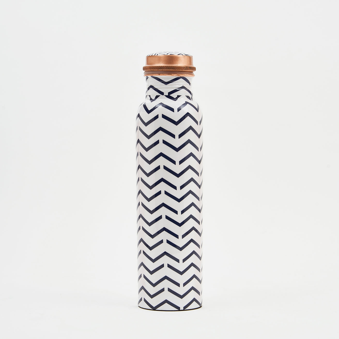 Copper Water Bottle 950 ML Pure Copper Leak Proof Durable Rust Proof Non-Toxic and BPA Free Bottles for Yoga Gym Trekking Office Travel Home Water Bottle-White