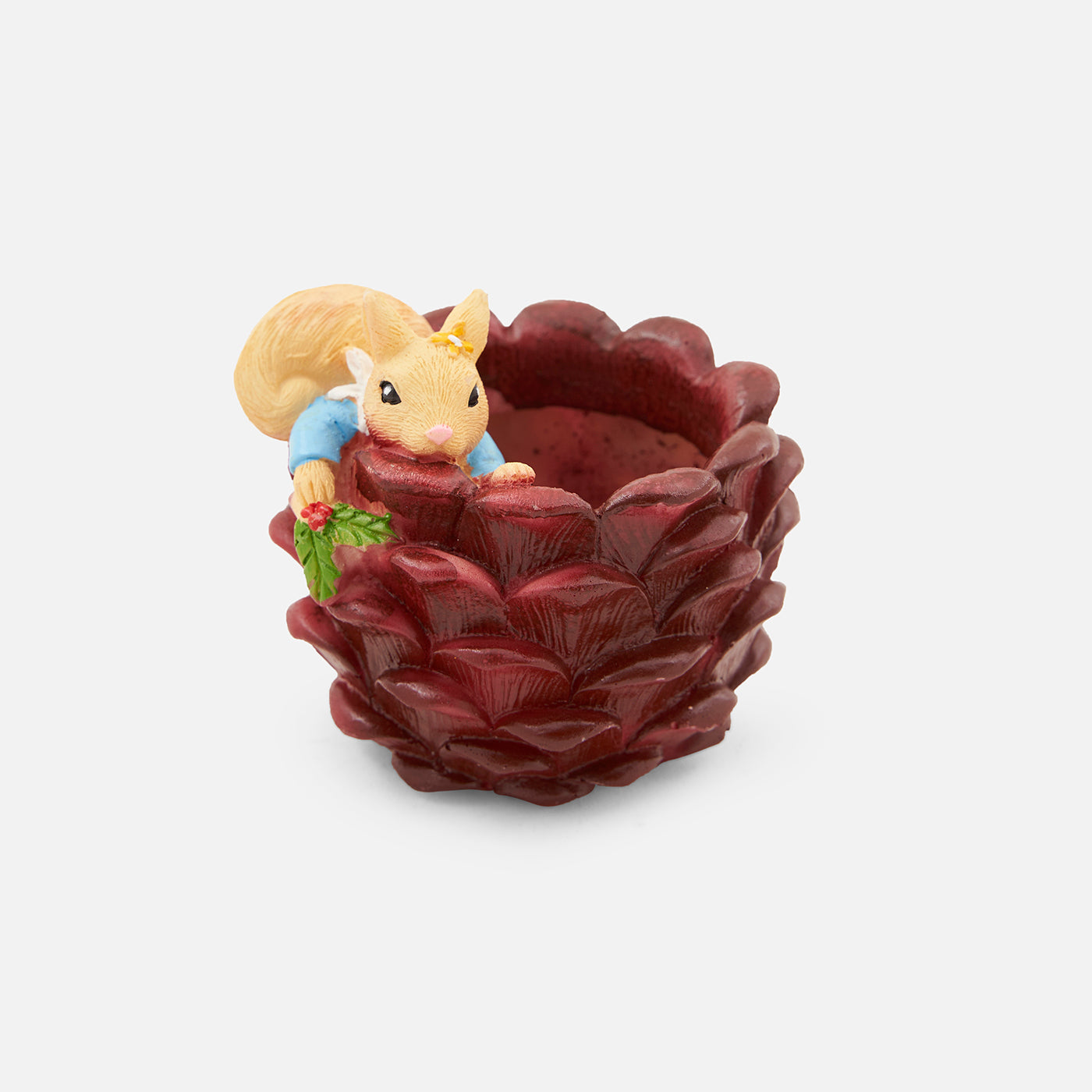 Squirrel in Pine Succulent Planter For Home Garden Office Desktop