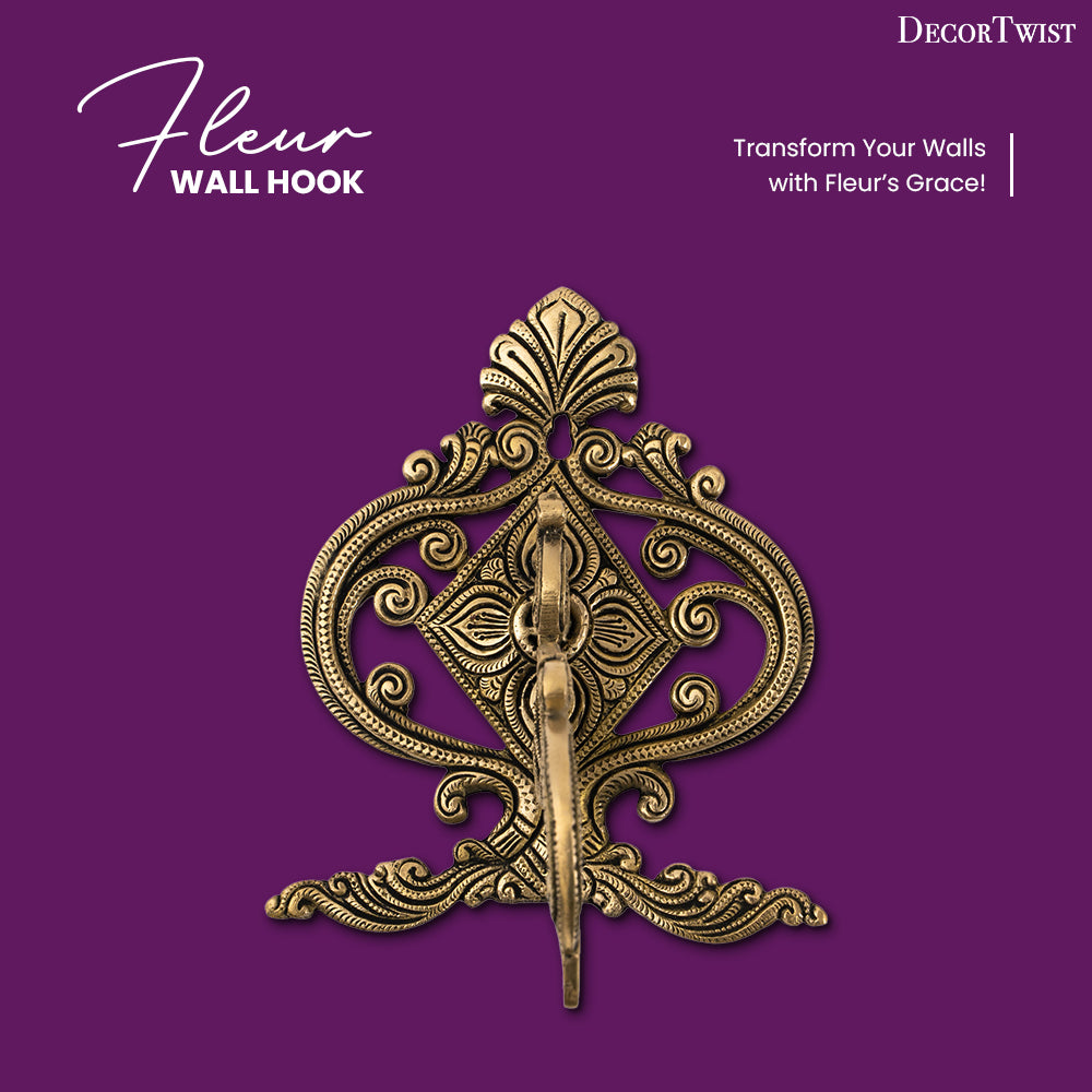 Brass Fleur Wall Hook