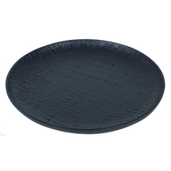 Black Circular tray in  Croc Pattern