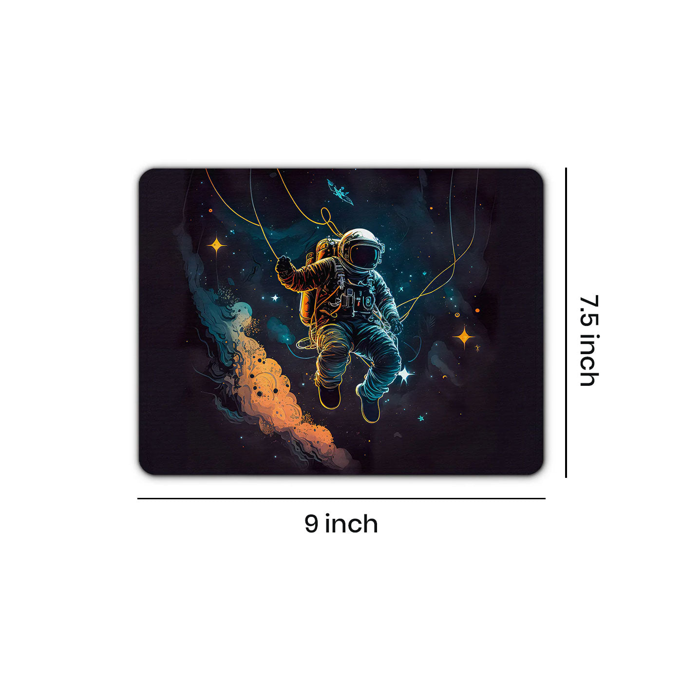 Astronaut Printed Mouse Pad Non-Slip Rubber Base Desk Mousepad for Laptop and Computer