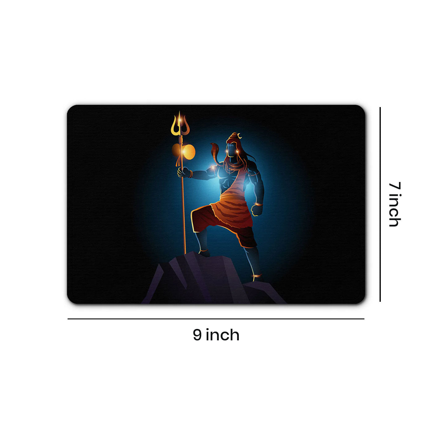 Shiv Printed Mouse Pad Non-Slip Rubber Base Desk Mousepad for Laptop and Computer