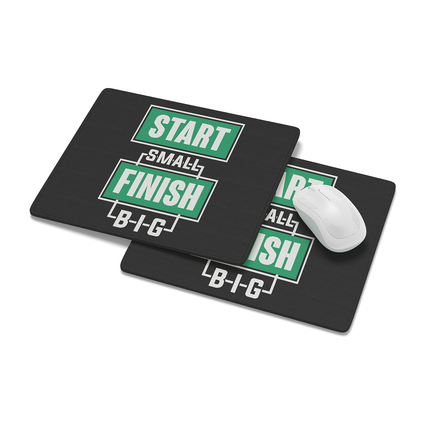 "Start Small Finish Big" Motivational Quotes Printed Mouse Pad Non-Slip Rubber Base Desk Mousepad for Laptop PC