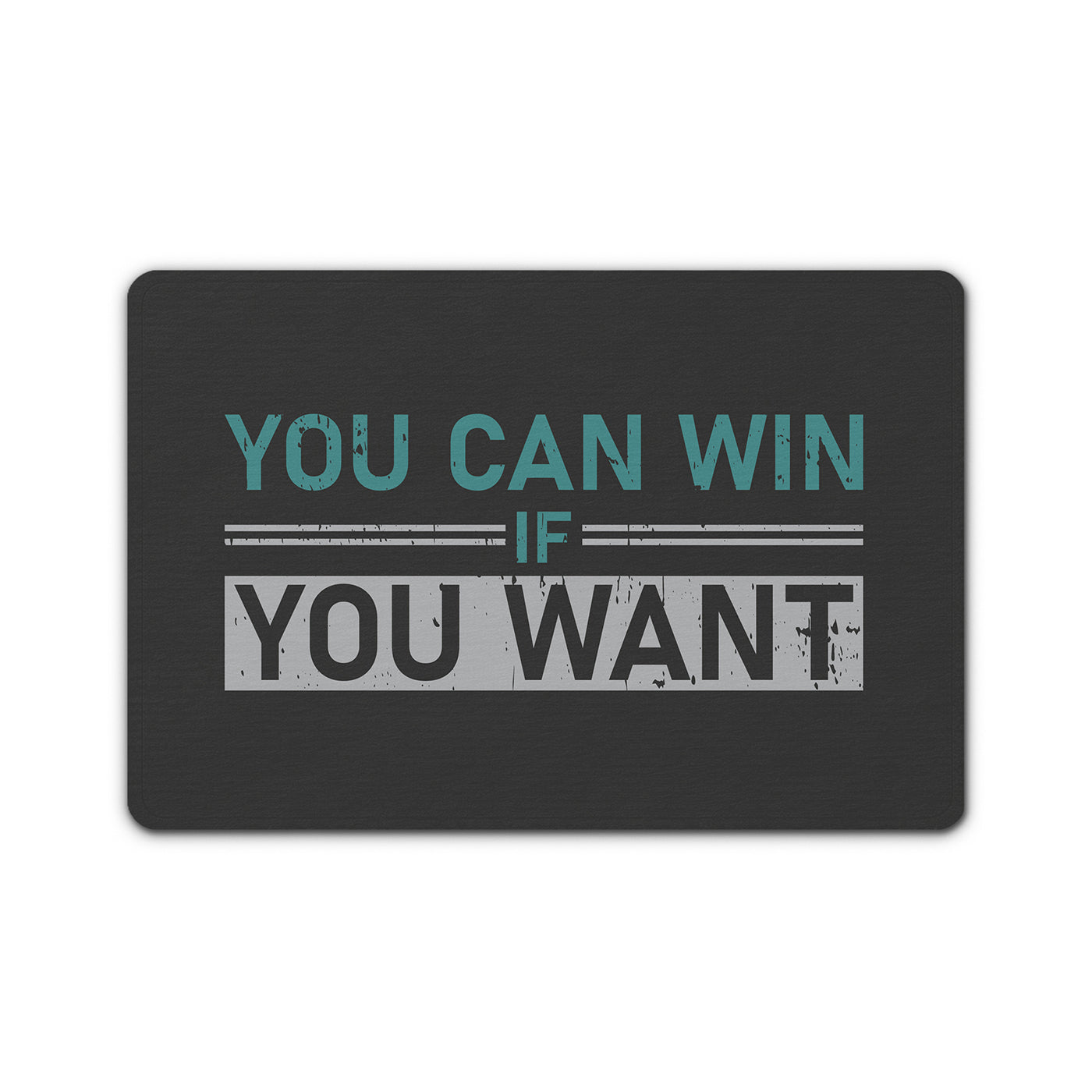 "You Can Win If You Want " Motivational Quotes Printed Mouse Pad Non-Slip Rubber Base Desk Mousepad for Laptop PC